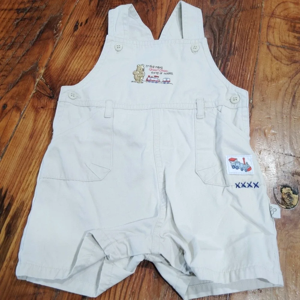 Vintage Classic Pooh Overalls Baby 9 Months